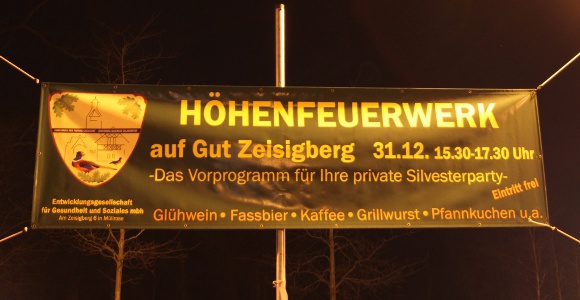 Höhenfeuerwerk auf Gut Zeisigberg